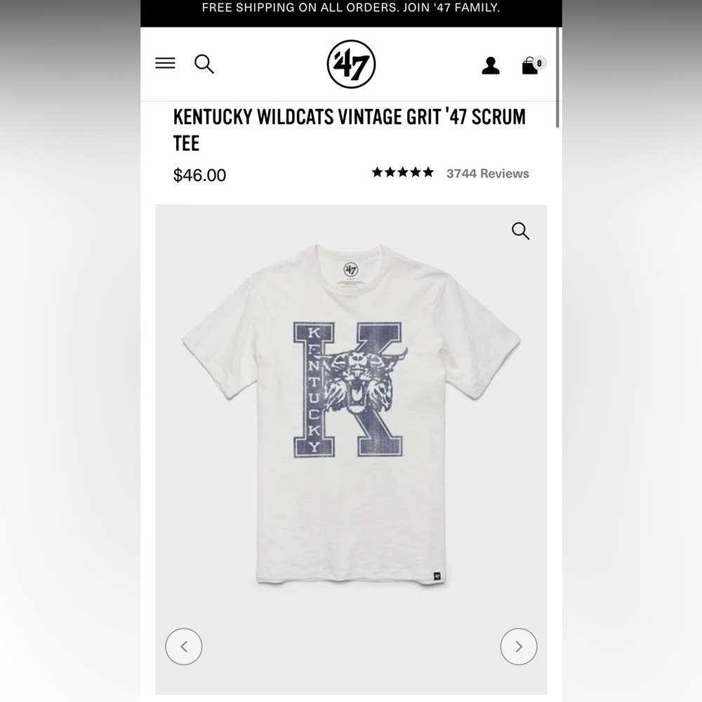 NWT UK tee from 47
